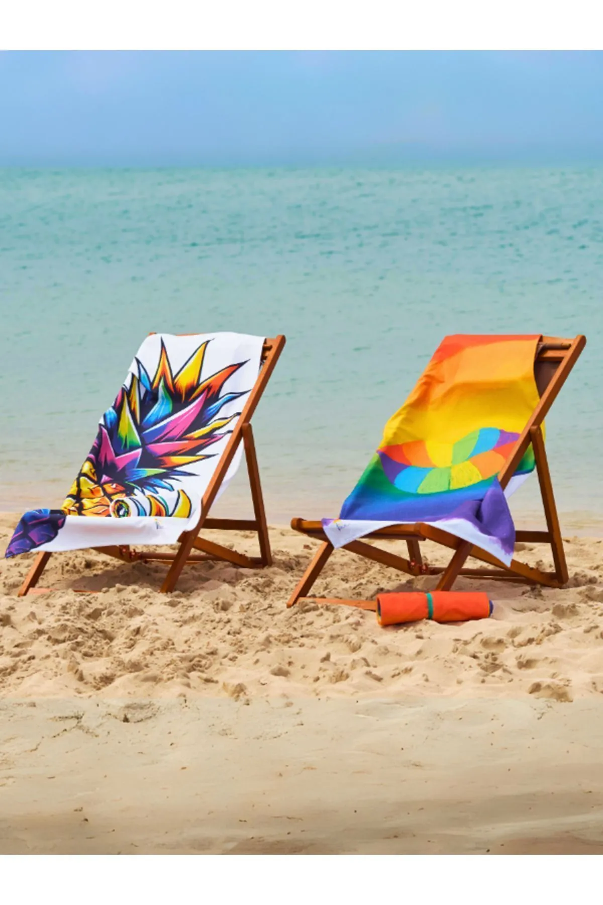 Red Palm Ananas Rengarenk Plaj Havlusu Hafif, Yüksek Su Emici, Hızlı Kuruma, Pratik Taşıma - 70 X 140 Cm - Görsel 4