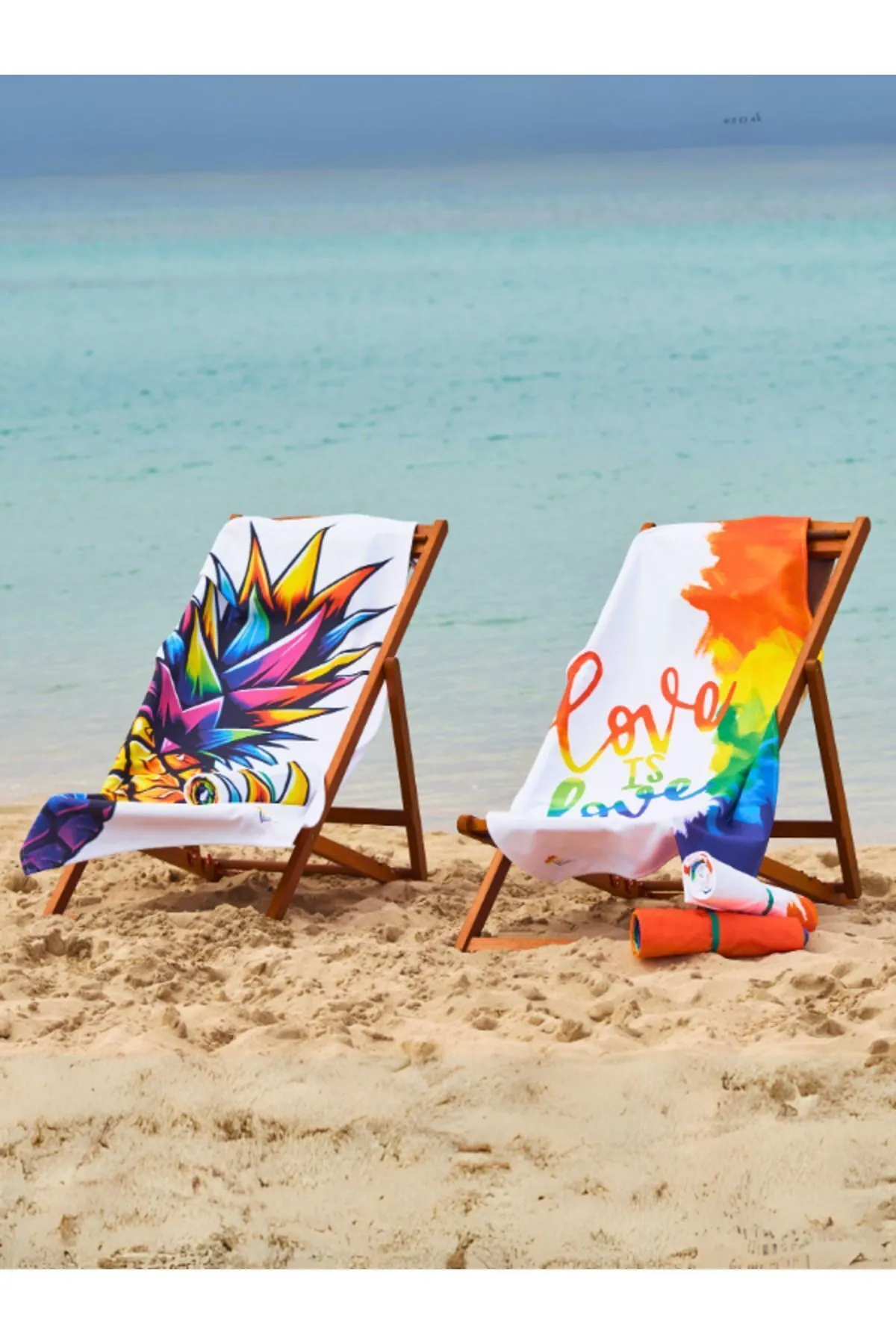 Red Palm Ananas Rengarenk Plaj Havlusu Hafif, Yüksek Su Emici, Hızlı Kuruma, Pratik Taşıma - 70 X 140 Cm - Görsel 5