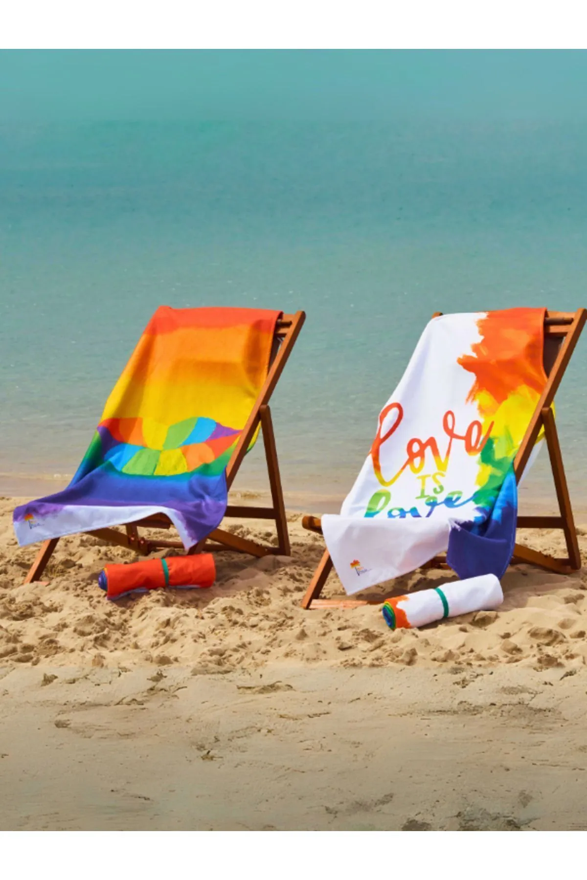 Red Palm Love Is Love Baskılı Plaj Havlusu 70 X 140 Cm - Banyo Havlusu - Görsel 6