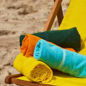 Red Palm Antibakteriyel Sarı Plaj Havlusu, %100 Pamuk Hafif, Hızlı Kuruma, Pratik Taşıma, 70 X 140 Cm