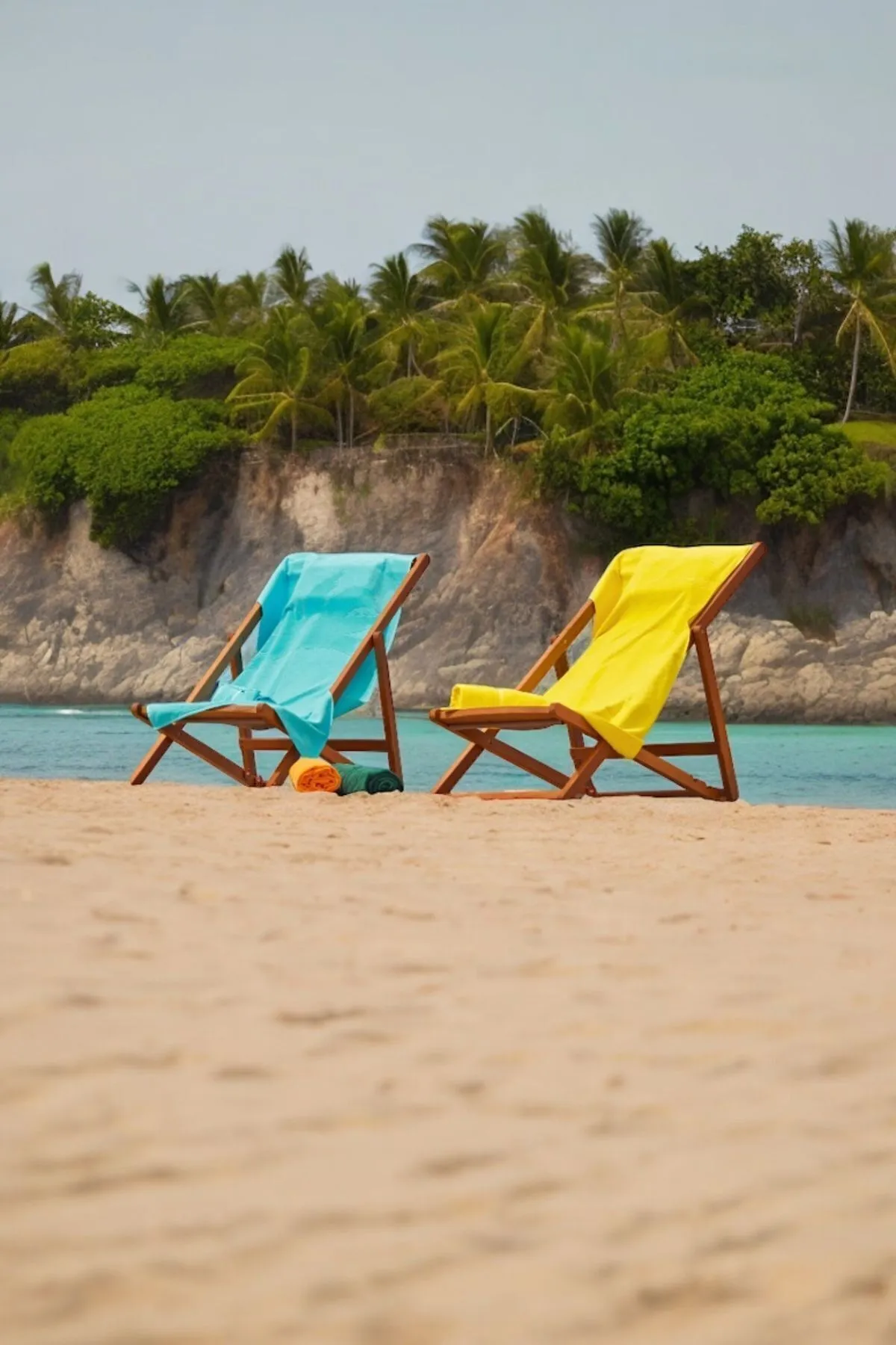 Red Palm Antibakteriyel Sarı Plaj Havlusu, %100 Pamuk Hafif, Hızlı Kuruma, Pratik Taşıma, 70 X 140 Cm - Görsel 6