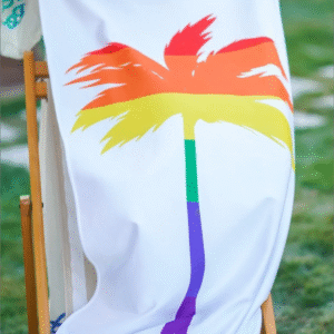 Red Palm Palmiye Baskılı Plaj Havlusu 70 X 140 Cm - Banyo Havlusu