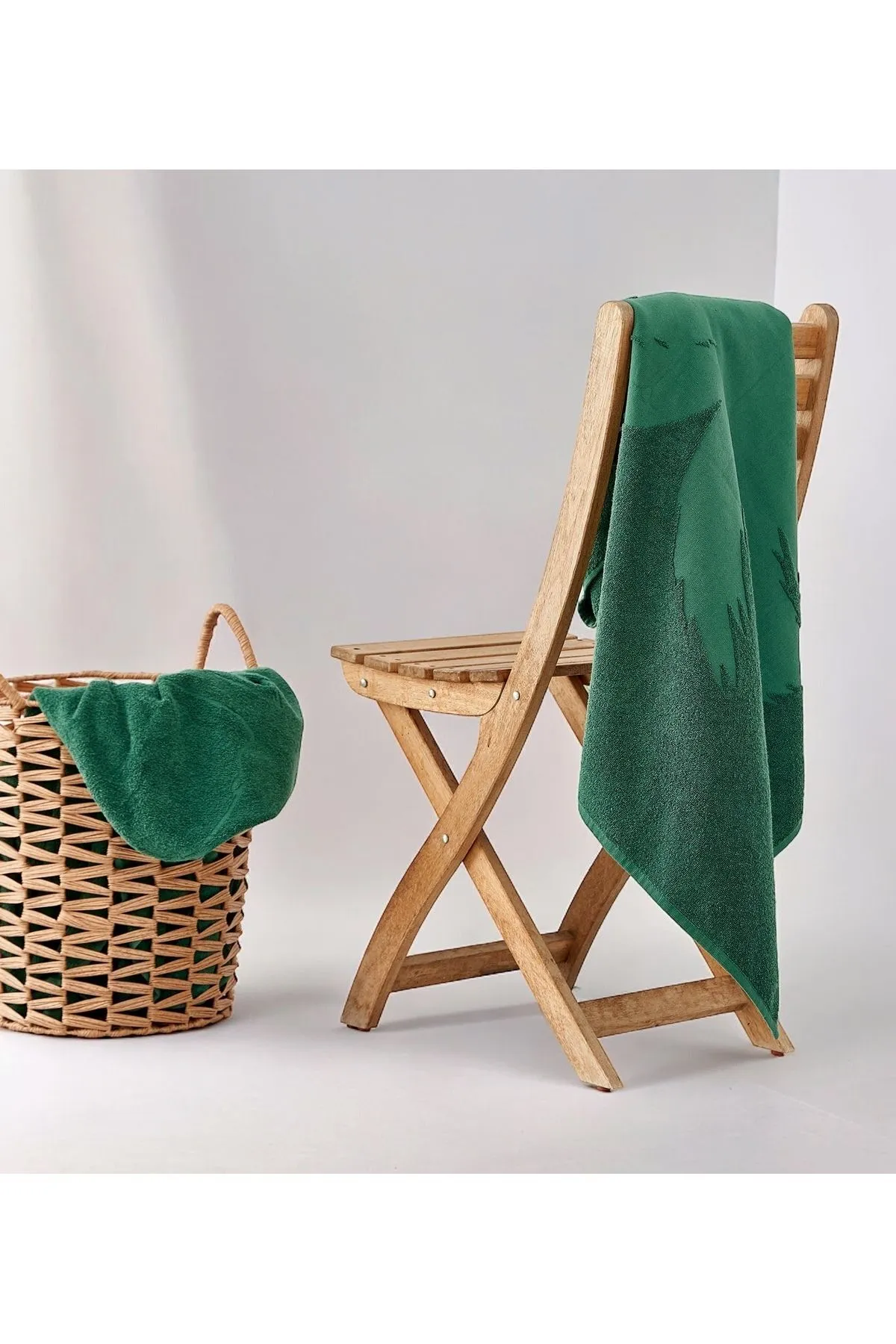 Red Palm Antibakteriyel %100 Doğal Pamuk Banyo Havlusu 90x160 Cm- Plaj Havlusu - Görsel 2