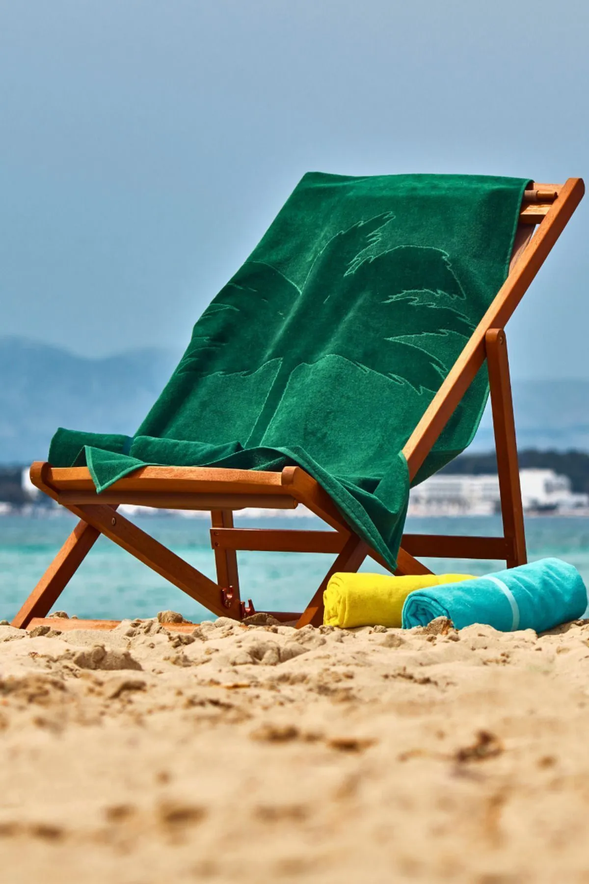 Red Palm Antibakteriyel Yeşil Plaj Havlusu, %100 Pamuk Hafif, Hızlı Kuruma, Pratik Taşıma, 70 X 140 Cm - Görsel 4