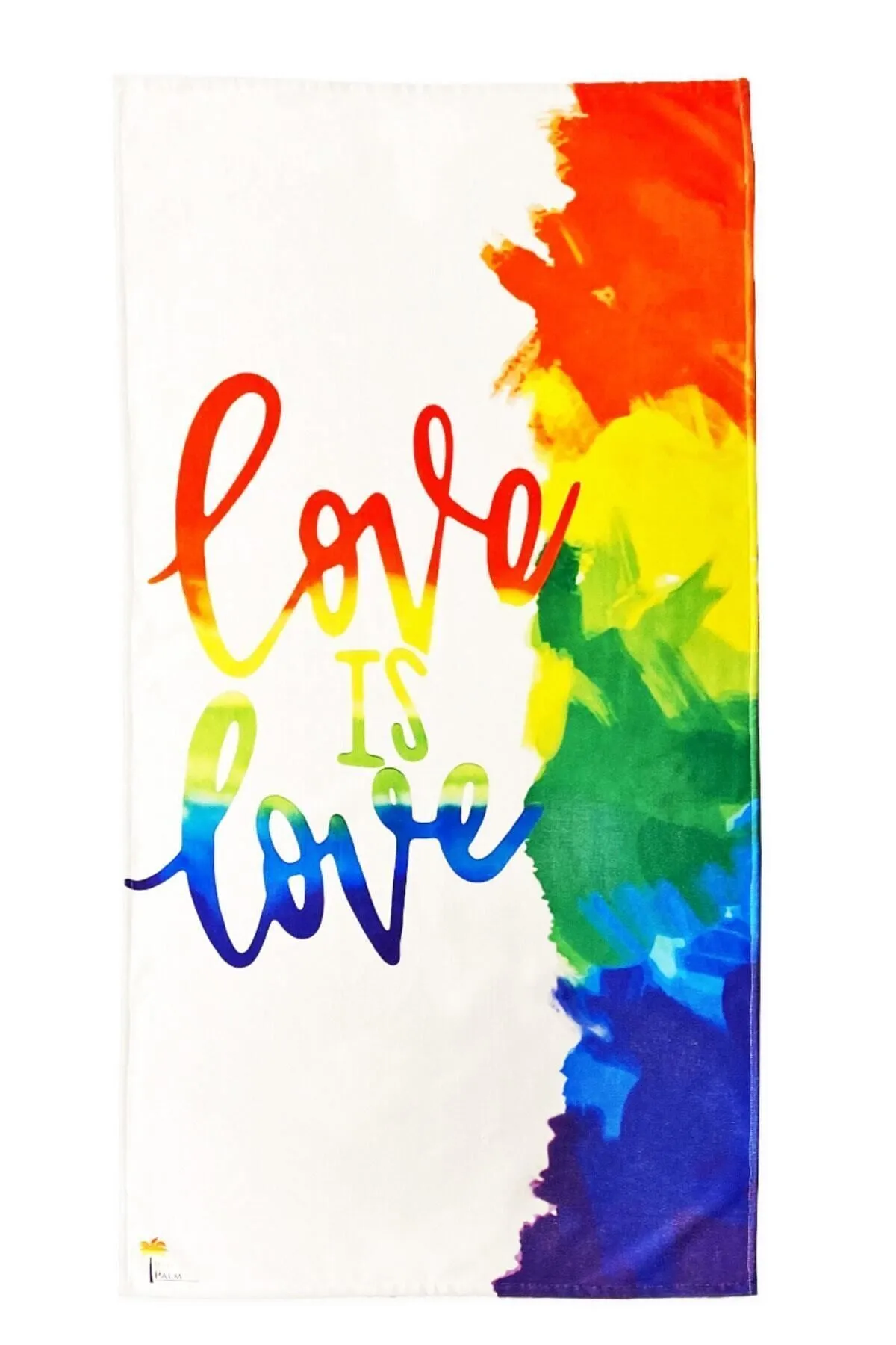 Red Palm Love Is Love Baskılı Plaj Havlusu 70 X 140 Cm - Banyo Havlusu - Görsel 4